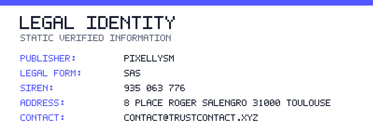 Legal company information image